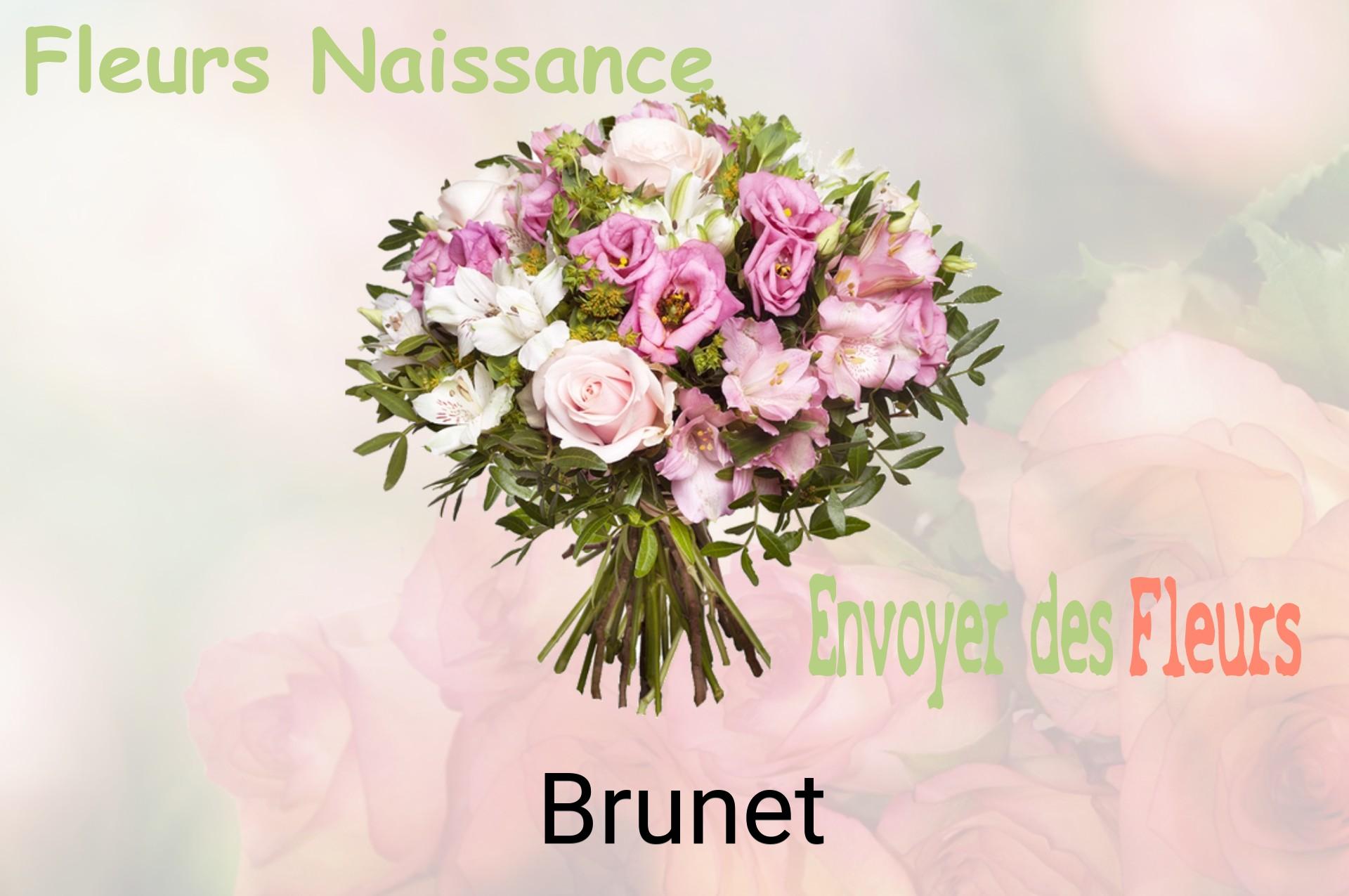 Bouquet de fleurs de naissance livré à Brunet